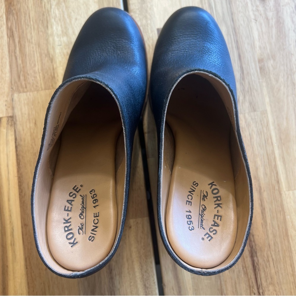 Kork-Ease Leather Block Heel Mules – Black, Size 9.5M - Picture 6 of 9